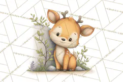 Whimsical Woodland Animals Clipart PNG, Cute Forest Creature Product Image 4