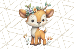 Whimsical Woodland Animals Clipart PNG, Cute Forest Creature Product Image 5