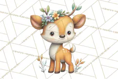 Whimsical Woodland Animals Clipart PNG, Cute Forest Creature Product Image 5