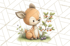 Whimsical Woodland Animals Clipart PNG, Cute Forest Creature Product Image 2