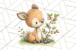 Whimsical Woodland Animals Clipart PNG, Cute Forest Creature Product Image 2