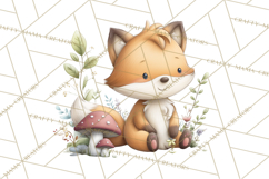 Whimsical Woodland Animals Clipart PNG, Cute Forest Creature Product Image 4