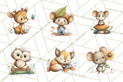 Whimsical Woodland Animals Clipart PNG, Cute Forest Creature Product Image 2