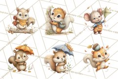 Whimsical Woodland Animals Clipart PNG, Cute Forest Creature Product Image 8