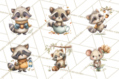 Whimsical Woodland Animals Clipart PNG, Cute Forest Creature Product Image 4