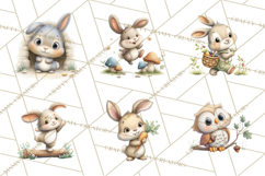 Whimsical Woodland Animals Clipart PNG, Cute Forest Creature Product Image 3