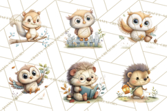 Whimsical Woodland Animals Clipart PNG, Cute Forest Creature Product Image 7