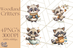 Whimsical Woodland Animals Clipart PNG, Cute Forest Creature Product Image 1