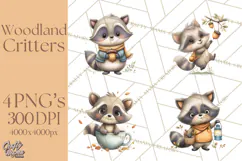 Whimsical Woodland Animals Clipart PNG, Cute Forest Creature Product Image 1
