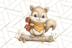 Whimsical Woodland Animals Clipart PNG, Cute Forest Creature Product Image 4