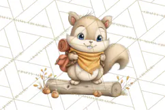 Whimsical Woodland Animals Clipart PNG, Cute Forest Creature Product Image 4