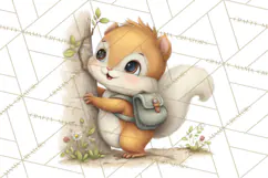 Whimsical Woodland Animals Clipart PNG, Cute Forest Creature Product Image 5