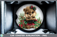 GorgeousWoodland Cute Christmas Car Coaster design.