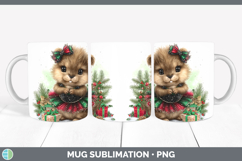 GorgeousWoodland Cute Christmas Mug Wrap design.