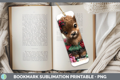 GorgeousWoodland Cute Christmas Bookmark design.