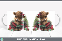 GorgeousWoodland Cute Christmas Mug Wrap design.