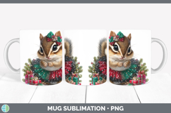 GorgeousWoodland Cute Christmas Mug Wrap design.