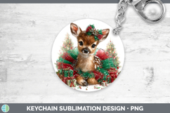 GorgeousWoodland Cute Christmas Keychain design.