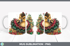 GorgeousWoodland Cute Christmas Mug Wrap design.