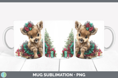 GorgeousWoodland Cute Christmas Mug Wrap design.