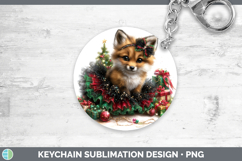 GorgeousWoodland Cute Christmas Keychain design.