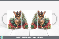 GorgeousWoodland Cute Christmas Mug Wrap design.