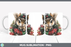 GorgeousWoodland Cute Christmas Mug Wrap design.