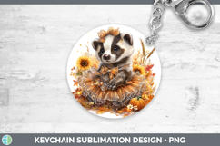 GorgeousWoodland Cute Thanksgiving Keychain design.