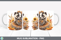 GorgeousWoodland Cute Thanksgiving Mug Wrap design.