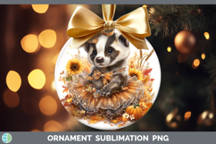 GorgeousWoodland Cute Thanksgiving Ornament design.