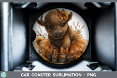 GorgeousWoodland Cute Thanksgiving Car Coaster design.