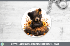 GorgeousWoodland Cute Thanksgiving Keychain design.