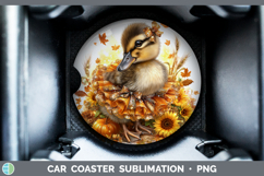 GorgeousWoodland Cute Thanksgiving Car Coaster design.