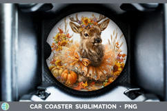 GorgeousWoodland Cute Thanksgiving Car Coaster design.
