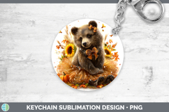 GorgeousWoodland Cute Thanksgiving Keychain design.