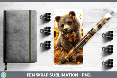 GorgeousWoodland Cute Thanksgiving Pen Wrap design.