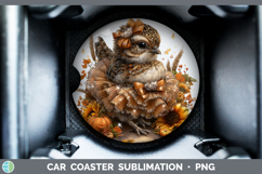 GorgeousWoodland Cute Thanksgiving Car Coaster design.