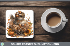 GorgeousWoodland Cute Thanksgiving Square Coaster design.