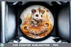 GorgeousWoodland Cute Thanksgiving Car Coaster design.
