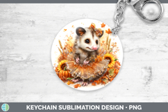 GorgeousWoodland Cute Thanksgiving Keychain design.