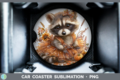GorgeousWoodland Cute Thanksgiving Car Coaster design.