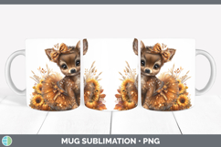 GorgeousWoodland Cute Thanksgiving Mug Wrap design.