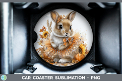 GorgeousWoodland Cute Thanksgiving Car Coaster design.