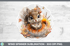 GorgeousWoodland Cute Thanksgiving Wind Spinner design.