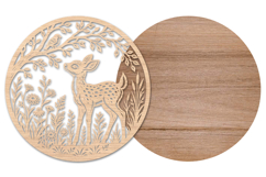 Woodland Deer Laser Cut SVG Wall Decor Product Image 2