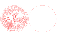 Woodland Deer Laser Cut SVG Wall Decor Product Image 3