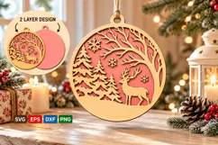 Woodland Deer Ornament Product Image 2