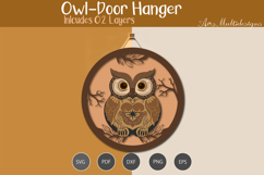 Owl Door Hanger SVG Product Image 3