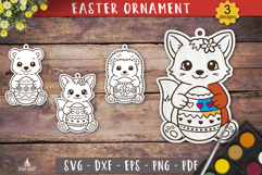 Woodland Easter Ornament SVG Painting Toy