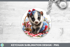 GorgeousWoodland Fourth of July Keychain design.